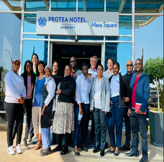 Botho University Botswana Staff from the Faculty of Hospitality and Sustainable Tourism along with the DHBW Germany delegation visiting an industry partner for the Dual Study Learning Model